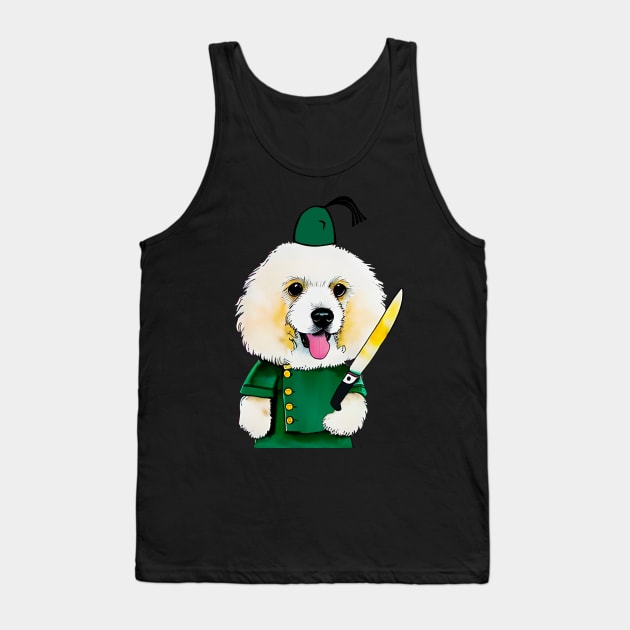 Dog with Knife Tank Top by Cheeky BB